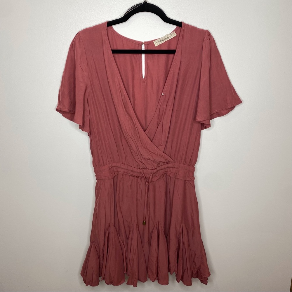 Lizard Thicket | Rose Flutter Sleeve Romper